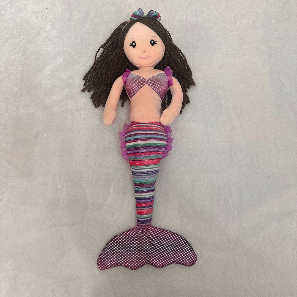 The Petting Zoo Mermaid Plush Doll Yarn Hair Multicolor Tail 2019 Soft Toy